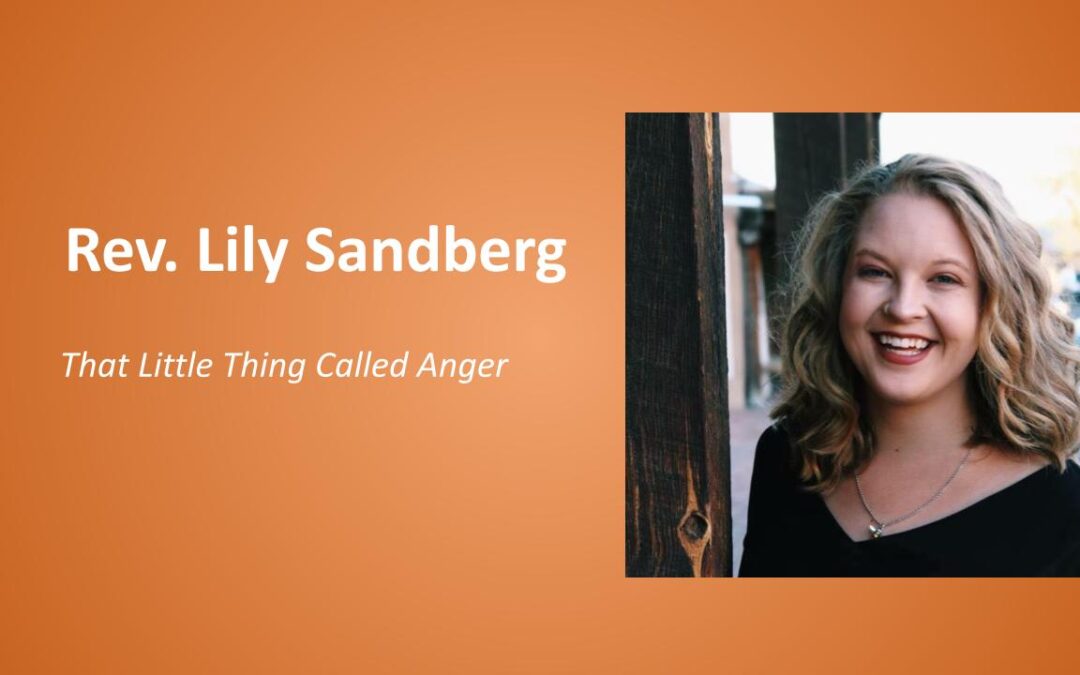 Rev. Lily Sandberg – “That Little Thing Called Anger”